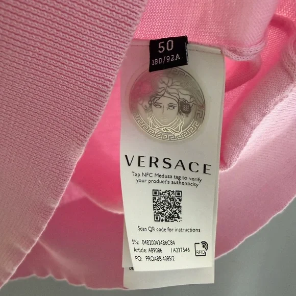 Versace Light Pink Crew Neck Sweater